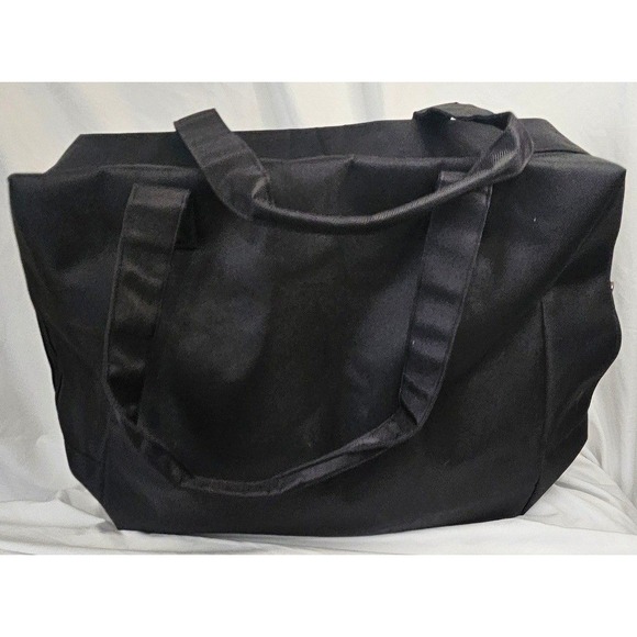 Yves Saint Laurent Beaute Black Canvas Tote Bag YSL Logo Travel Duffle Bag Large - Picture 2 of 6